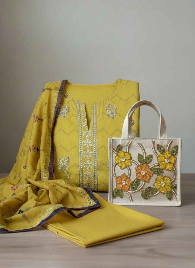 3 piece premium embroidered linen suit with matching embroidered hand carry tote bag | elegant women’s wear – 9rangi collection 3 piece premium embroidered linen suit with matching embroidered hand carry tote bag | elegant women’s wear – 9rangi collection